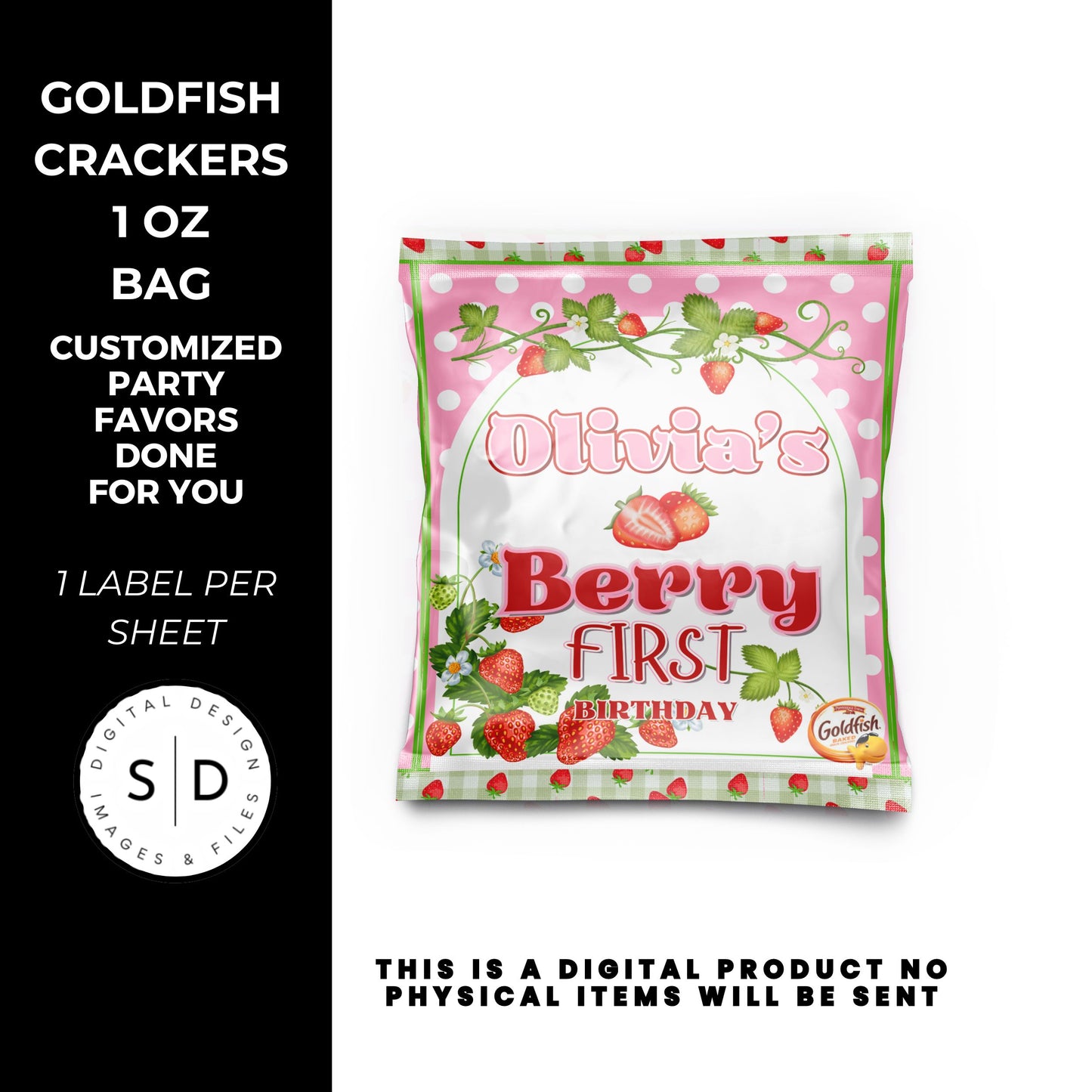 Berry First Strawberry Birthday Party Favors DFY