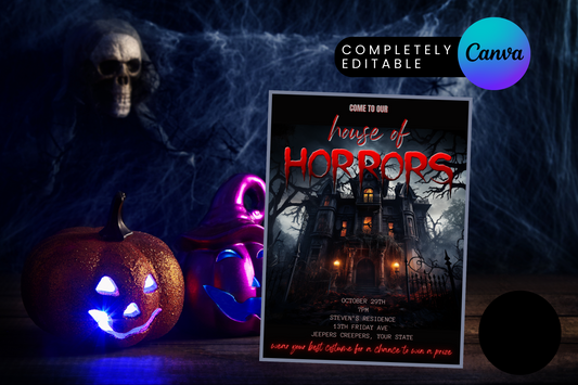 House of Horrors Halloween Party Invitation
