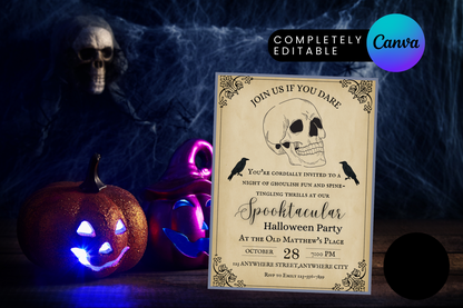 Spooktacular Halloween Vintage Party Invitation