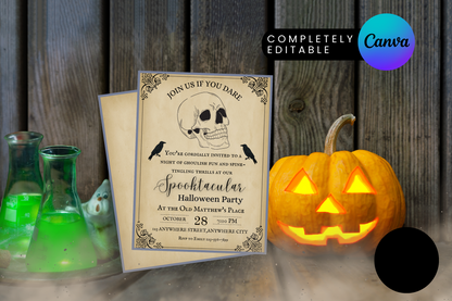 Spooktacular Halloween Vintage Party Invitation