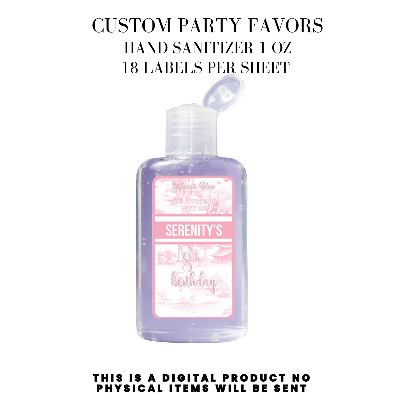 Toile du Jouy Safari Party Printable Favor Designs DFY