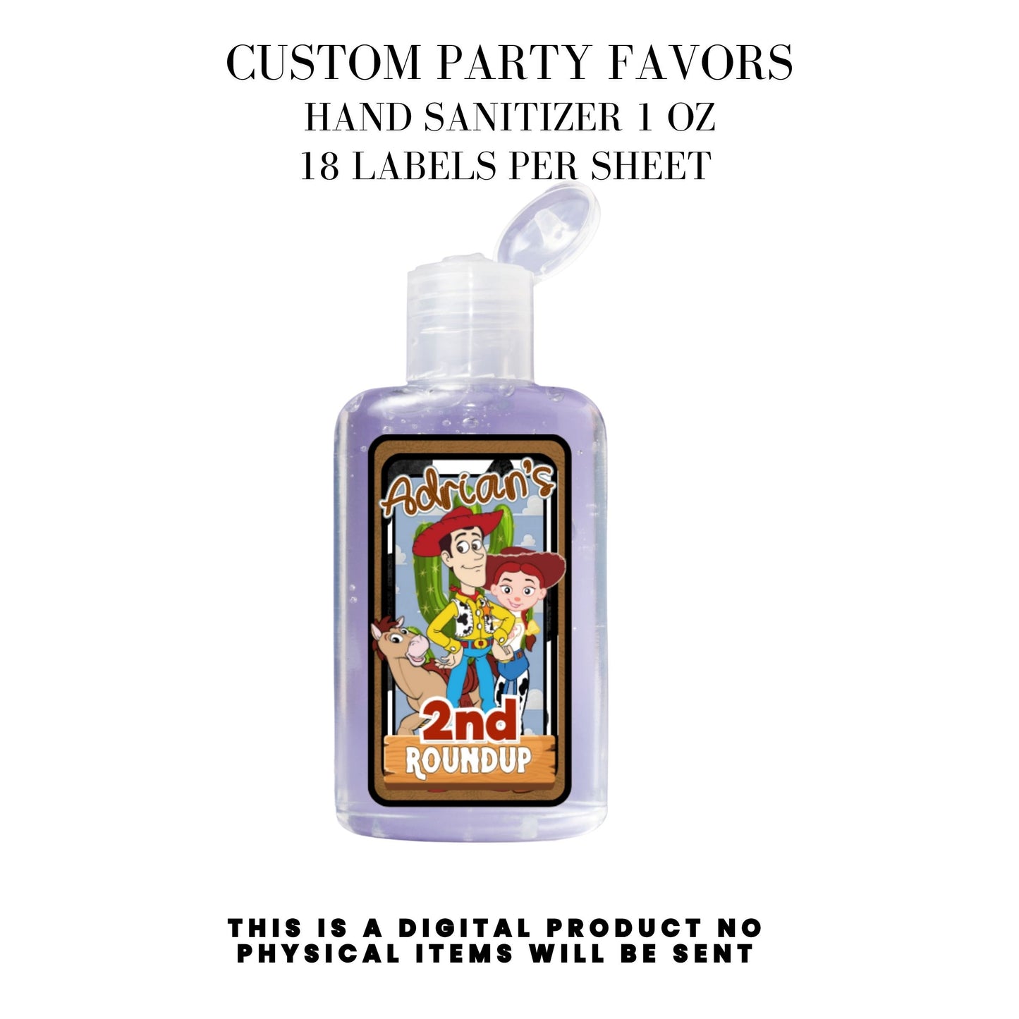 Toy Cowboy Roundup Digital Party Favor DFY