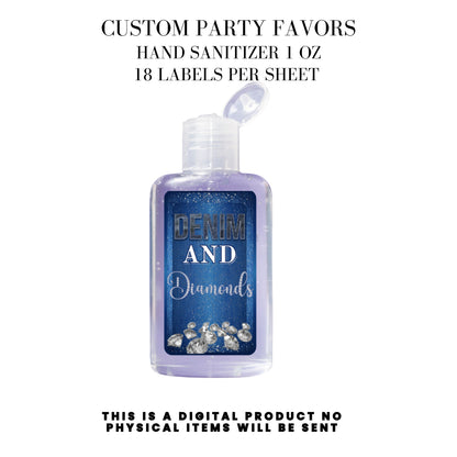 Denim & Diamonds Party Printable Favor Designs DFY