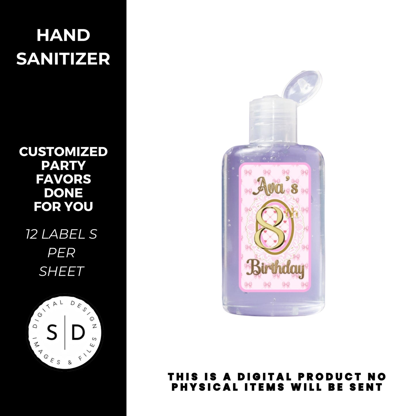 Pink Bow Party Printable Favor Designs DFY