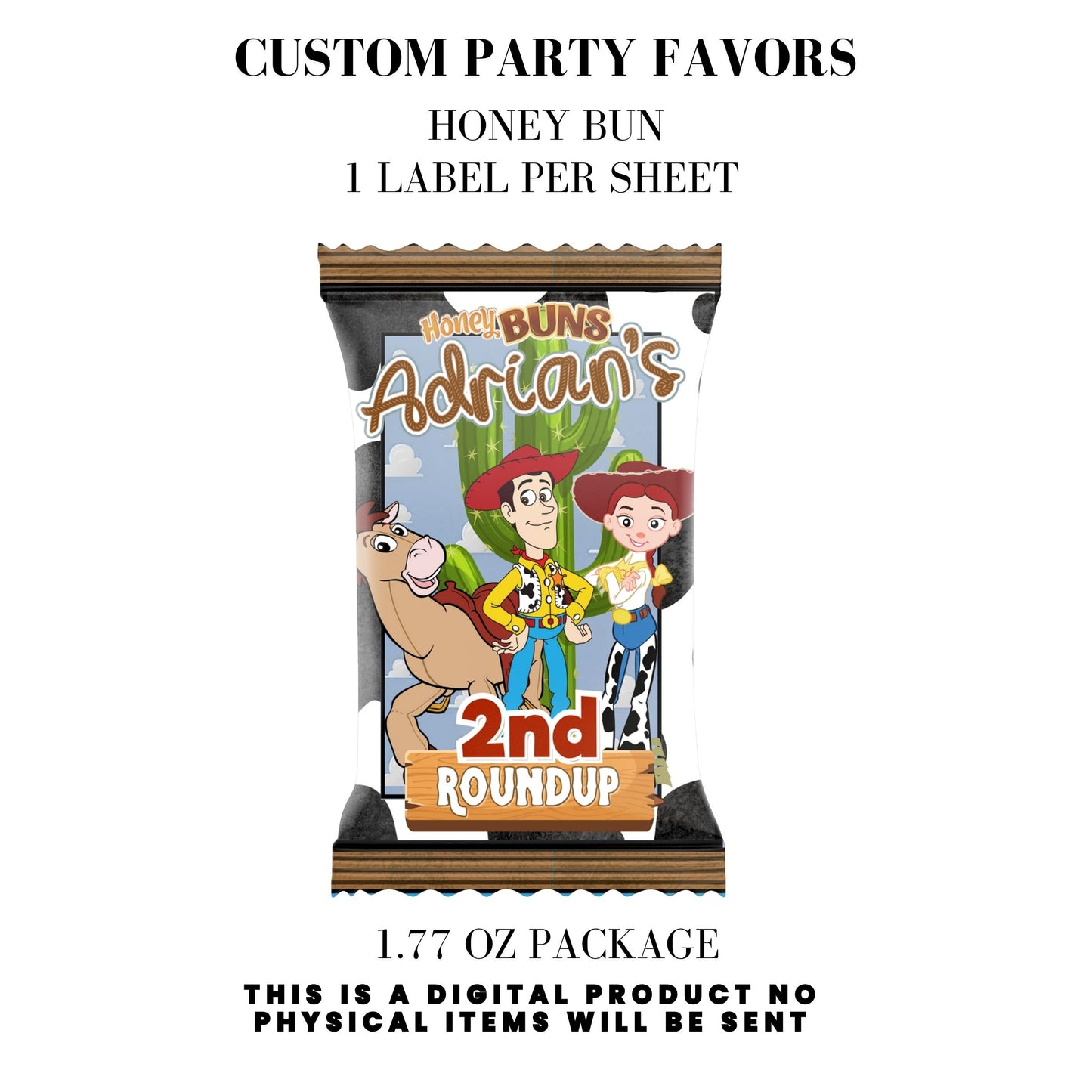 Toy Cowboy Roundup Digital Party Favor DFY