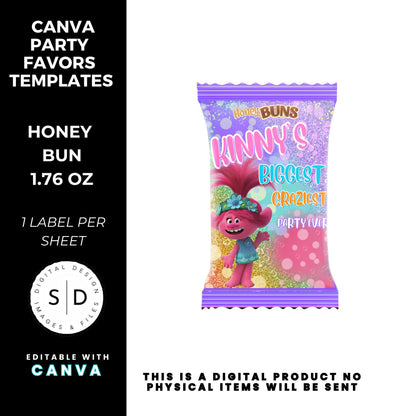 Trolls Craziest Party Favor Templates Bundle