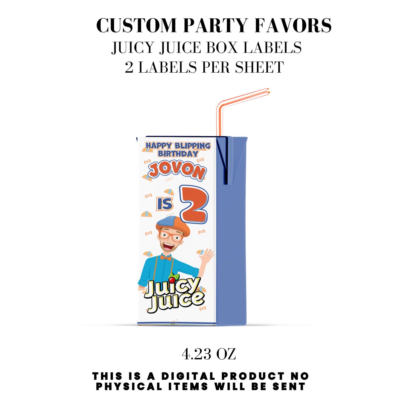 Blippi Birthday Party Printables DFY