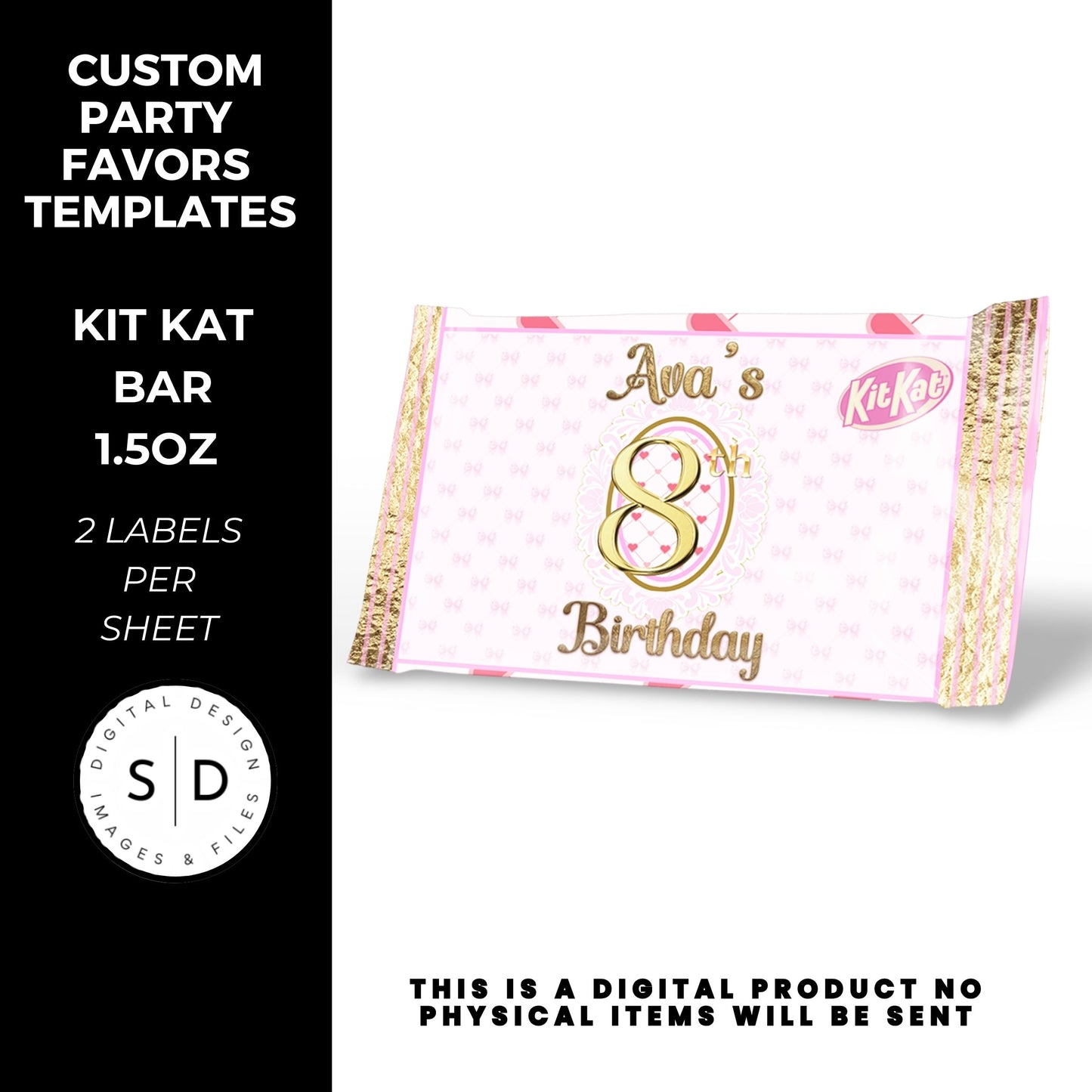 Pink Bow Party Printable Favor Designs DFY