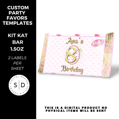 Pink Bow Party Printable Favor Designs DFY