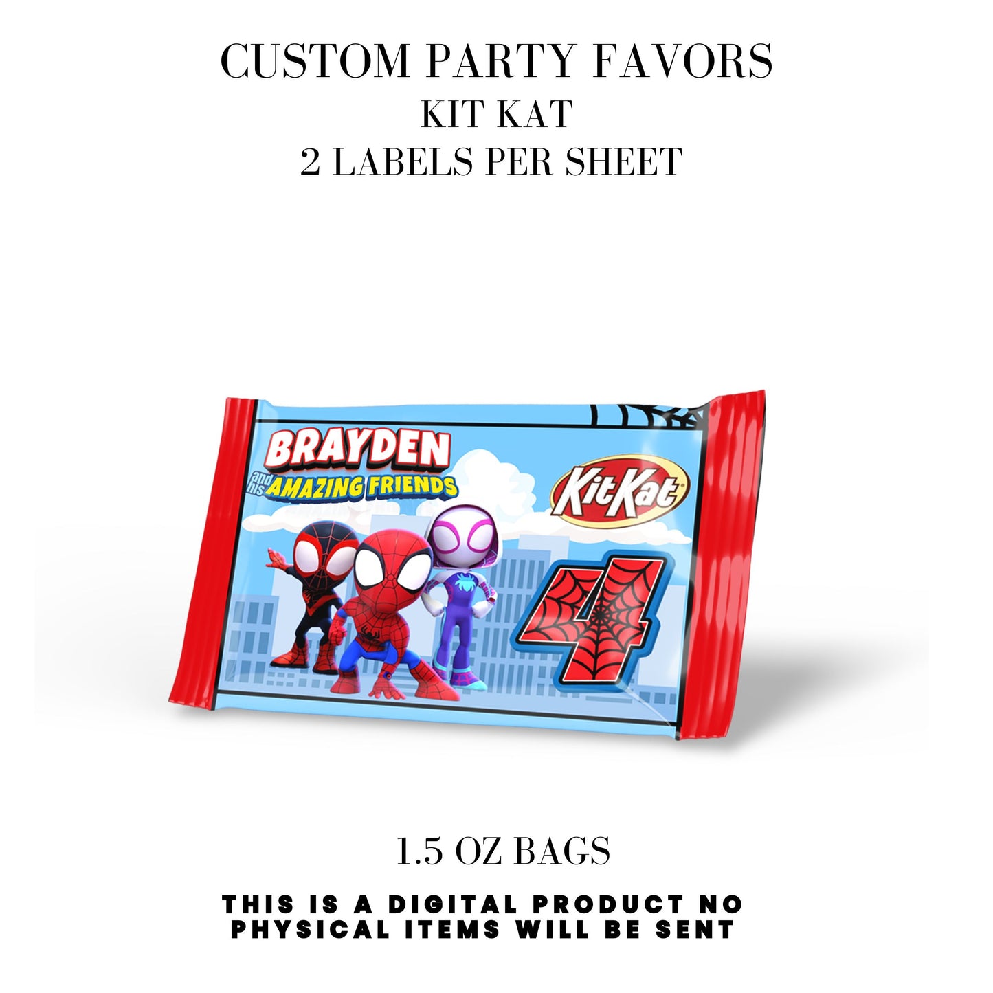 Spidey & Friends Birthday Party Favors DFY