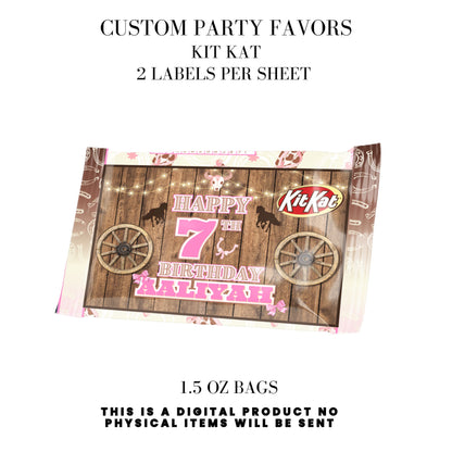 Cowgirl Rodeo Birthday Party Favors DFY