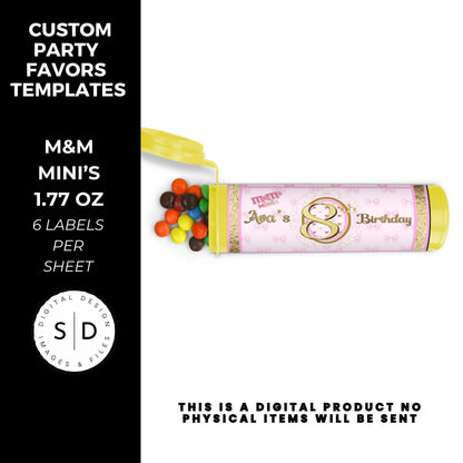 Pink Bow Party Printable Favor Designs DFY