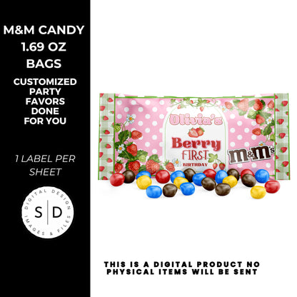 Berry First Strawberry Birthday Party Favors DFY