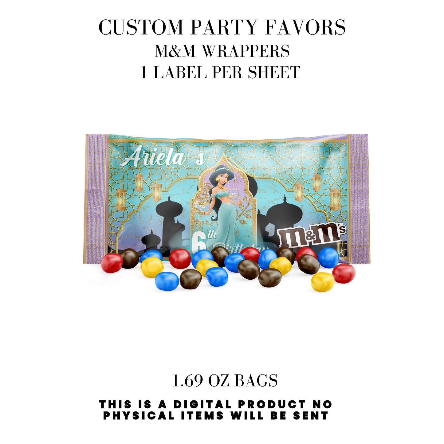 Princess Jasmine Birthday Party Favors DFY