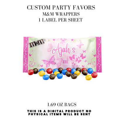 Butterfly Sparkle Pink Birthday Party Favors DFY