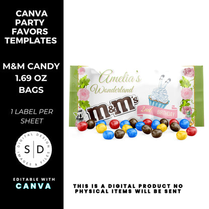 Alice In Wonderland Birthday Party Favor Templates Bundle