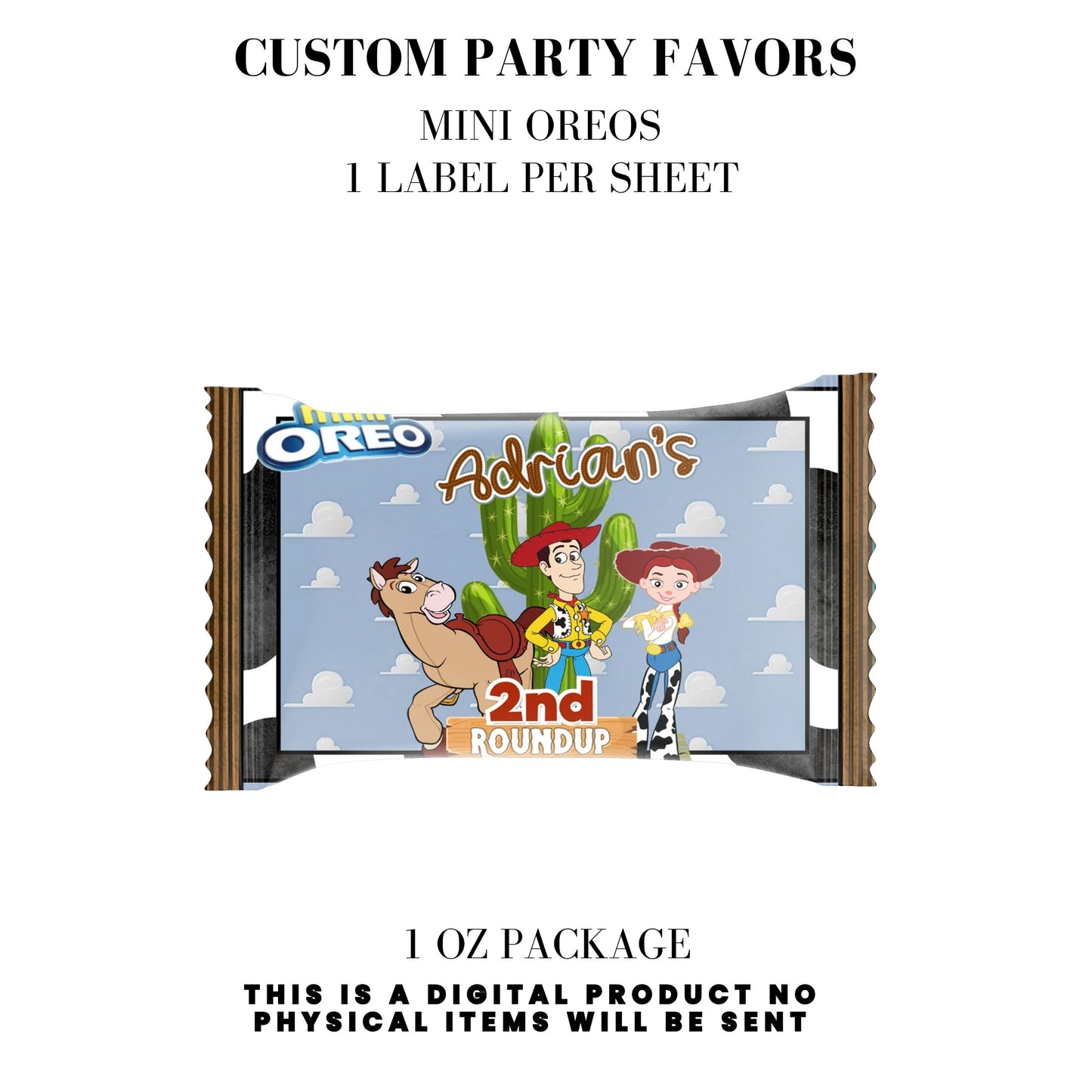 Toy Cowboy Roundup Digital Party Favor DFY