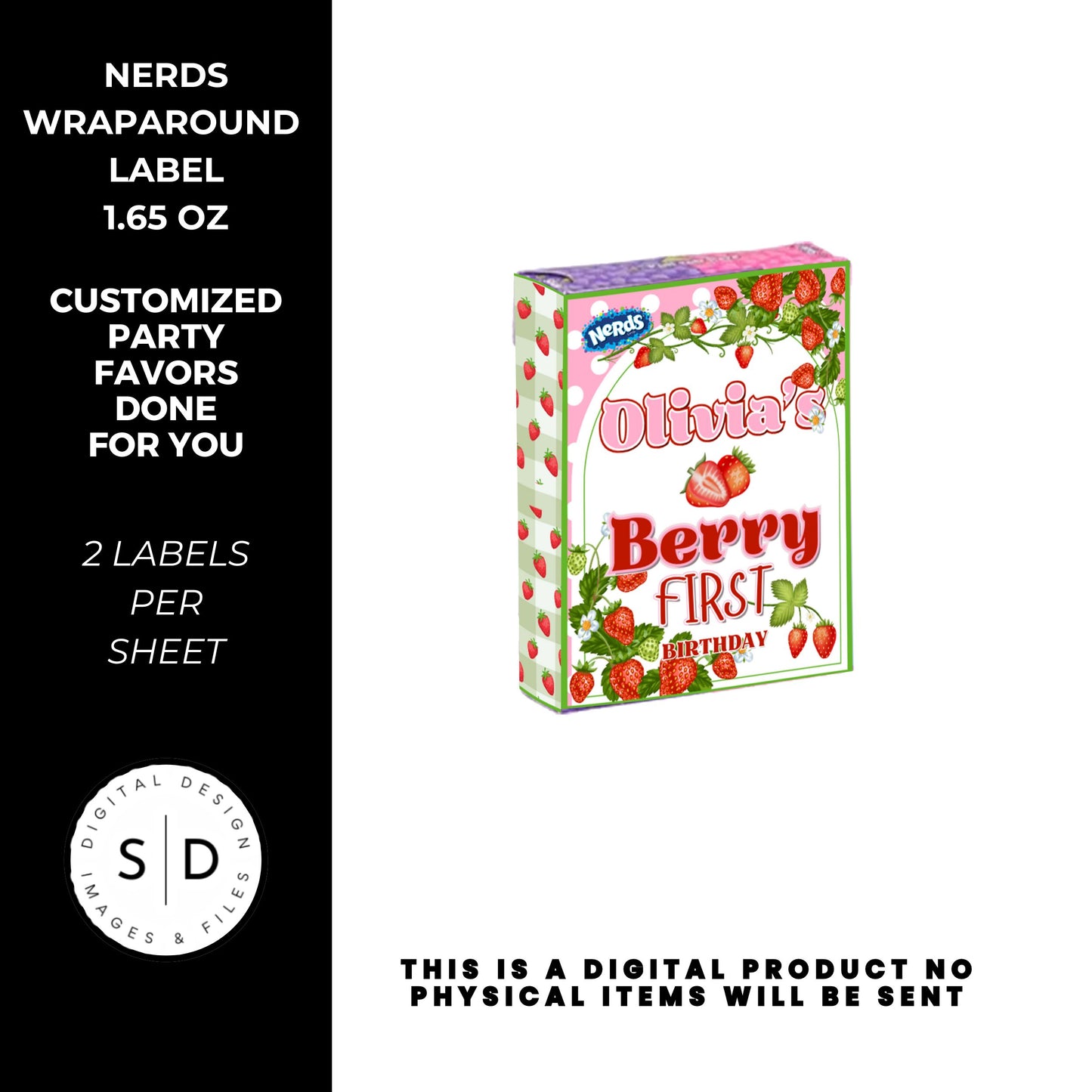 Berry First Strawberry Birthday Party Favors DFY