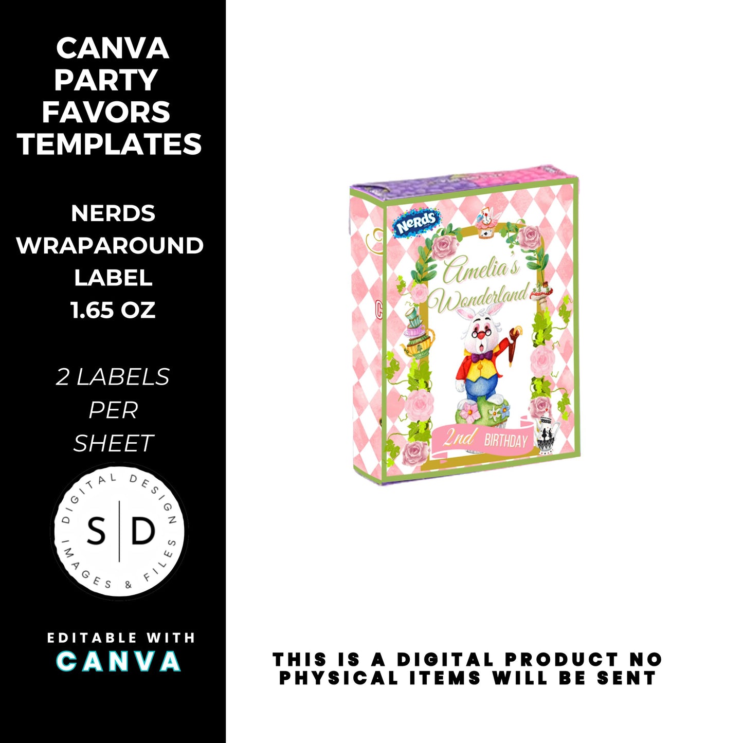 Alice In Wonderland Birthday Party Favor Templates Bundle