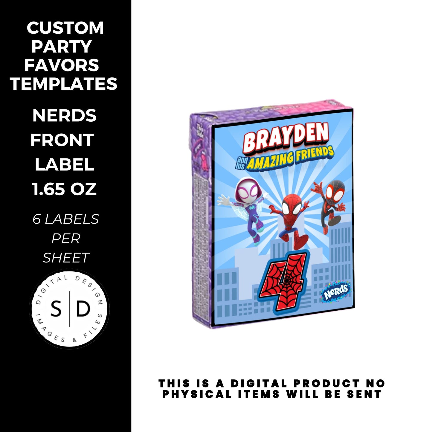 Spidey & Friends Birthday Party Favors DFY