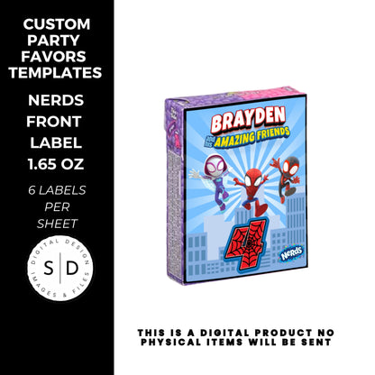 Spidey & Friends Birthday Party Favors DFY