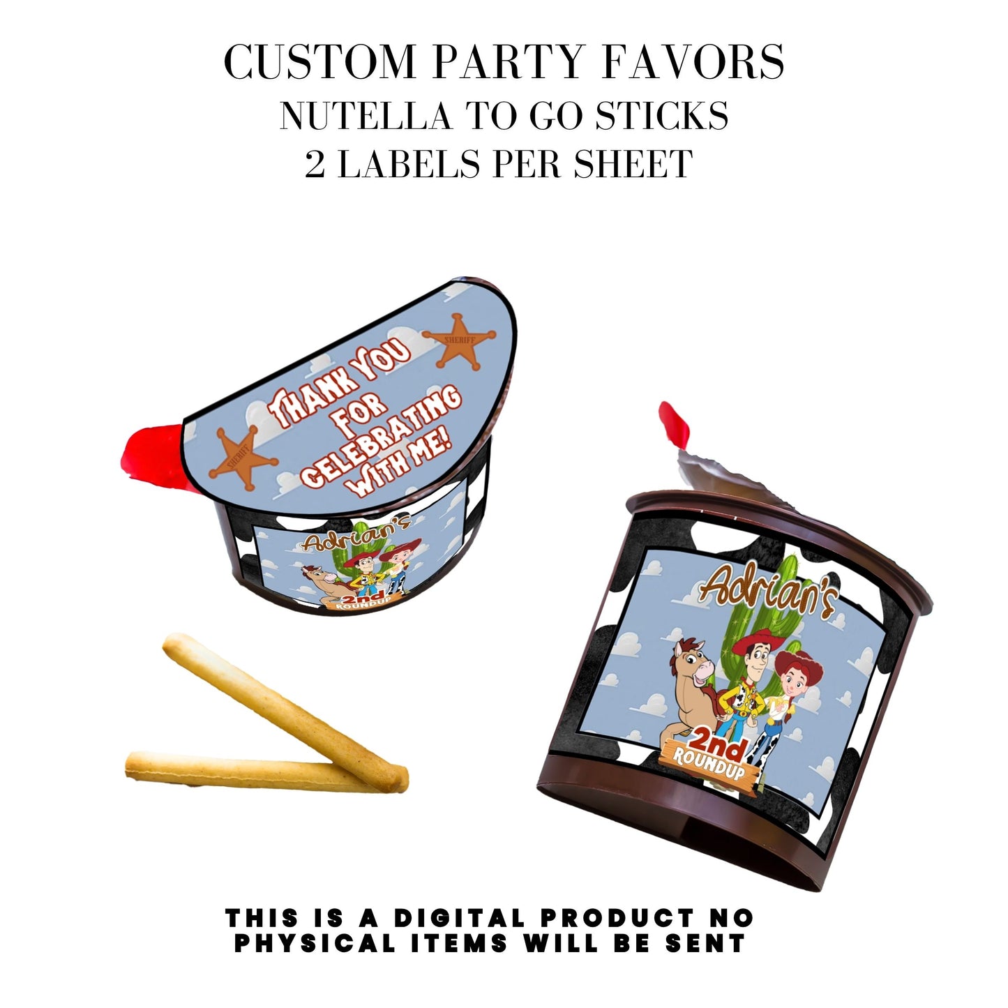 Toy Cowboy Roundup Digital Party Favor DFY