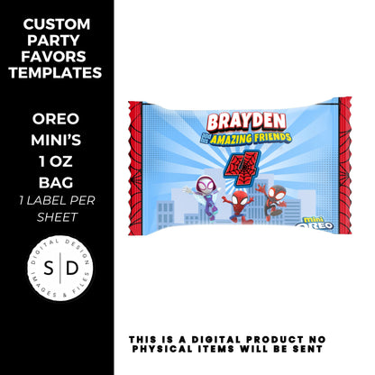 Spidey & Friends Birthday Party Favors DFY