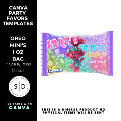 Trolls Craziest Party Favor Templates Bundle