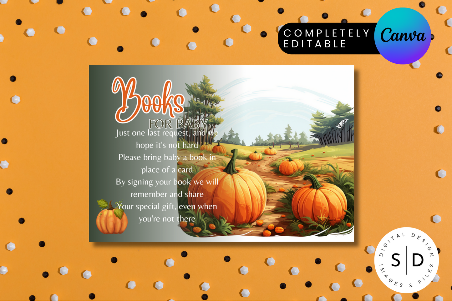 A Little Pumpkin Is On The Way Baby Shower invitation Bundle