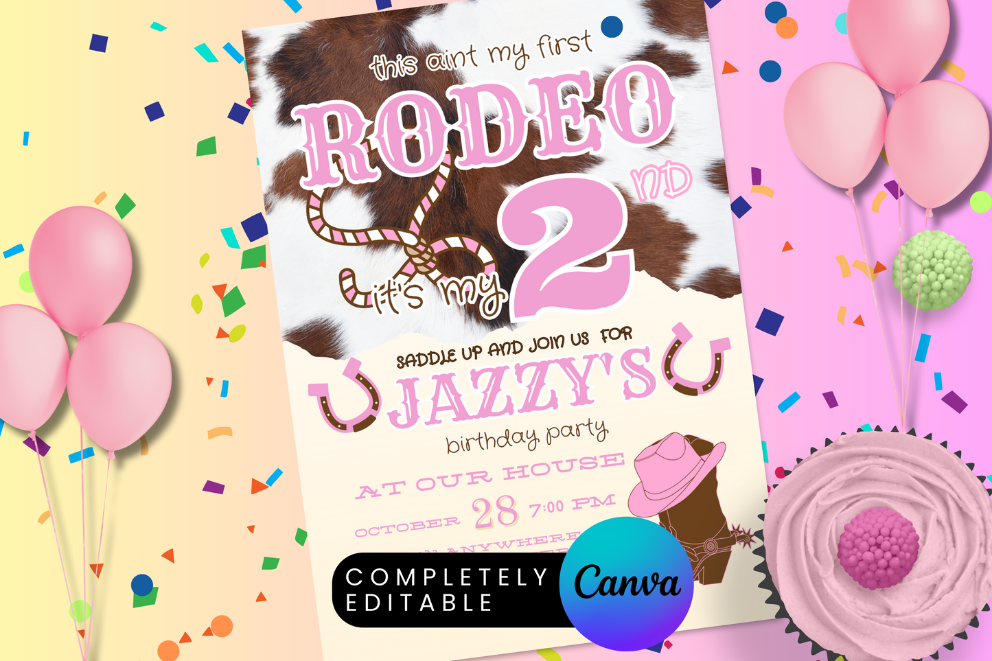 Not My First Rodeo Birthday Party Invitation