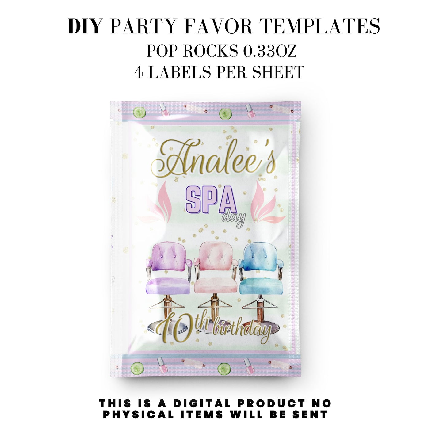 Spa Day Birthday Party Favors DFY