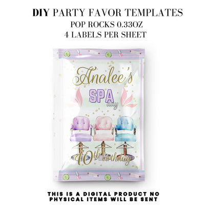 Spa Day Birthday Party Favors DFY