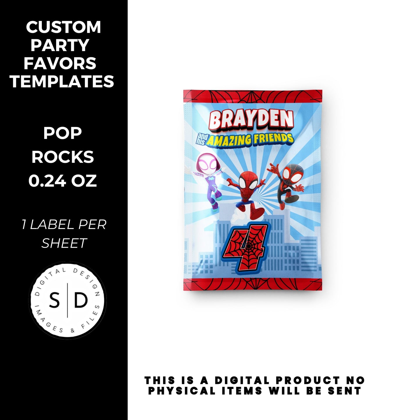 Spidey & Friends Birthday Party Favors DFY