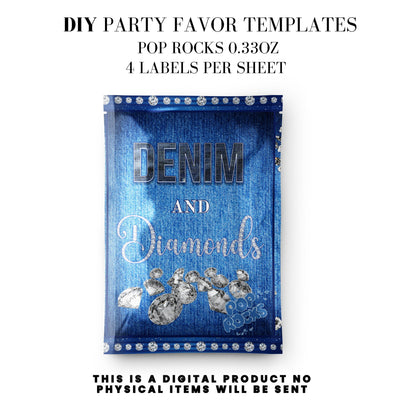 Denim & Diamonds Party Printable Favor Designs DFY