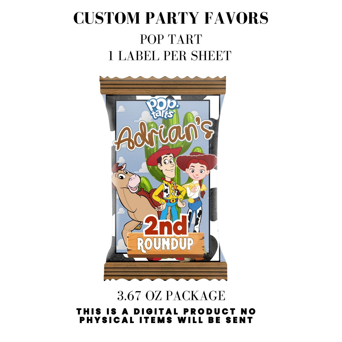 Toy Cowboy Roundup Digital Party Favor DFY