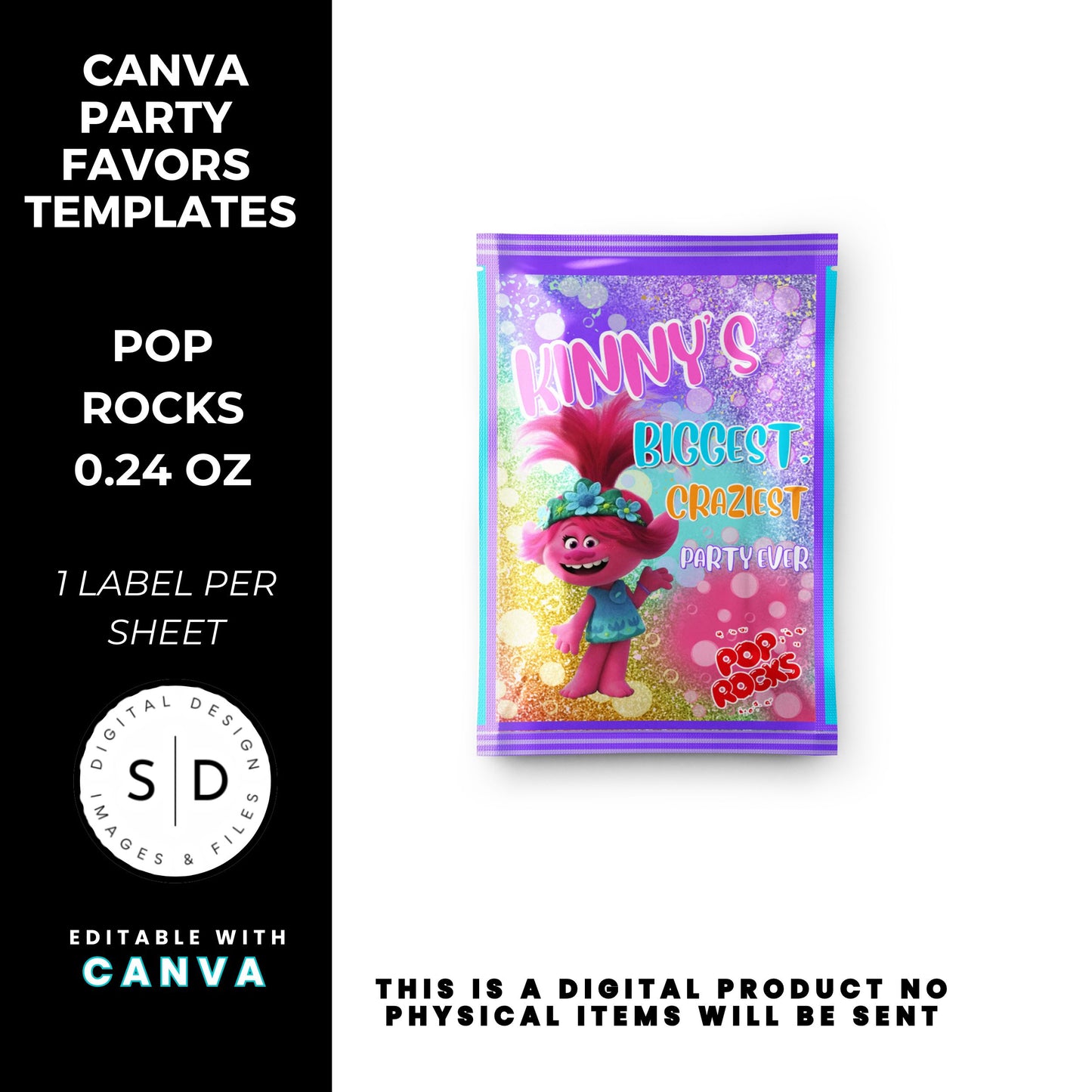 Trolls Craziest Party Favor Templates Bundle