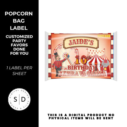 Carnival Extravaganza Birthday Party Favors DFY