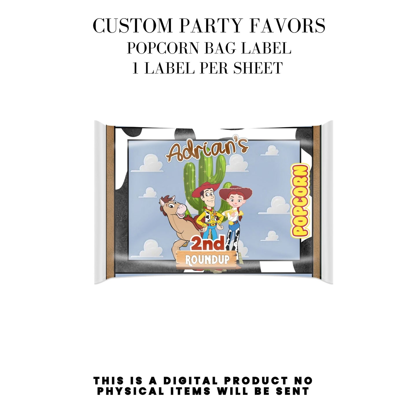 Toy Cowboy Roundup Digital Party Favor DFY