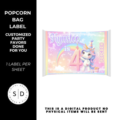 Unicorn Rainbow Sparkle Party Favors DFY