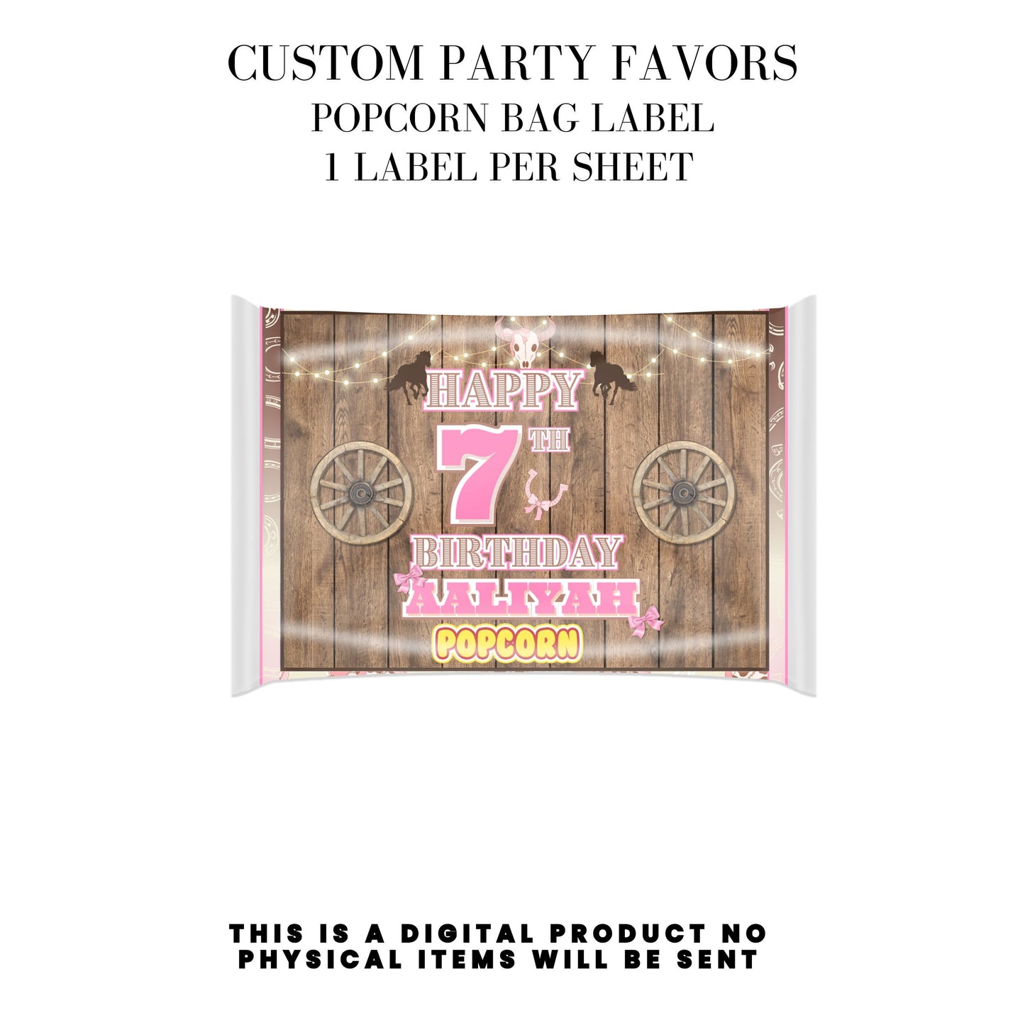 Cowgirl Rodeo Birthday Party Favors DFY