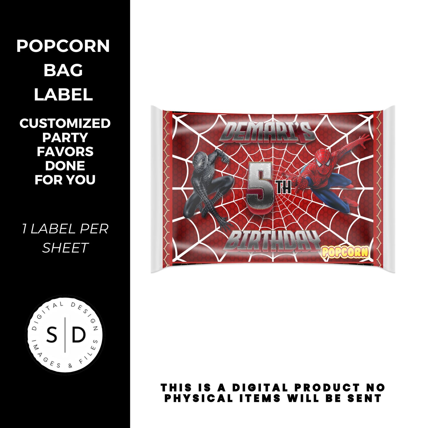 Spiderman Vs Venom Party Favors DFY