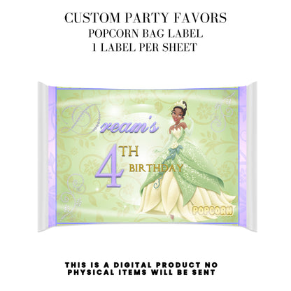 Princess Tiana Printable Favor Designs DFY