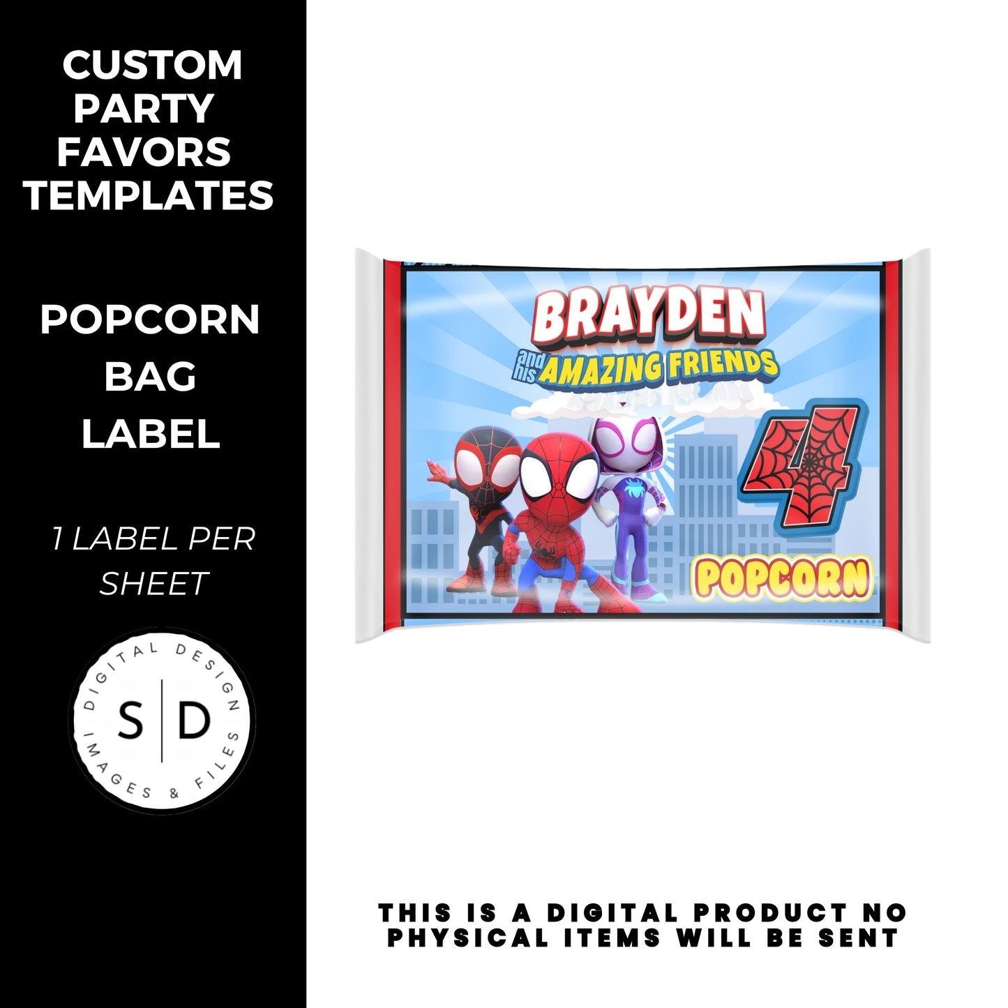 Spidey & Friends Birthday Party Favors DFY