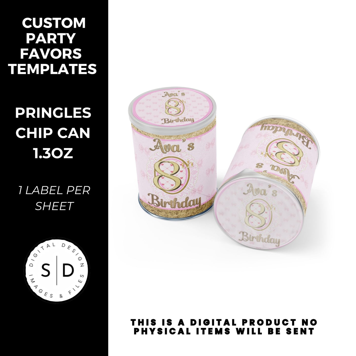 Pink Bow Party Printable Favor Designs DFY