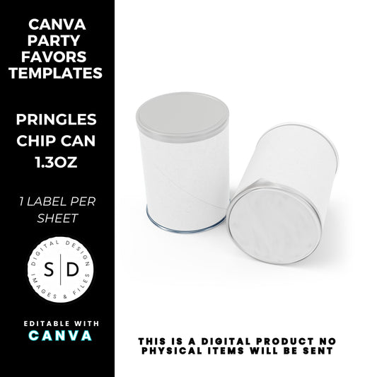 Customizable Canva Template for Pringles 1.3 oz Can