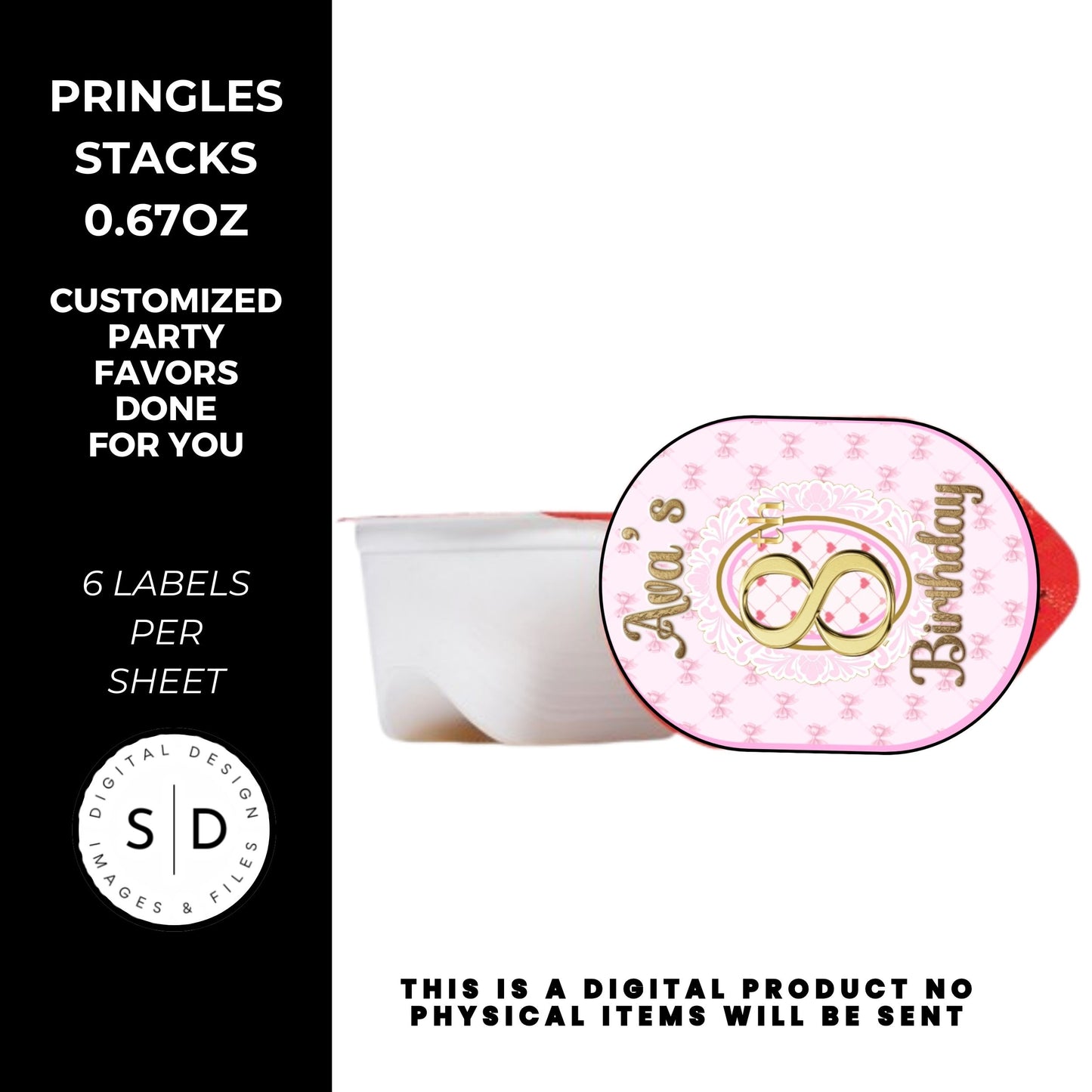 Pink Bow Party Printable Favor Designs DFY