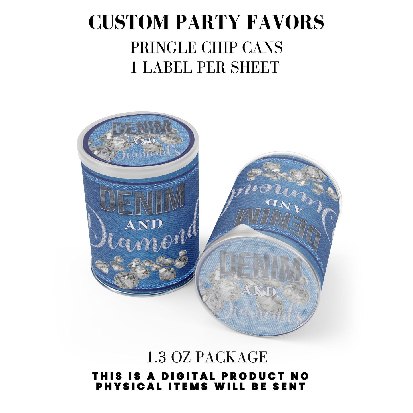 Denim & Diamonds Party Printable Favor Designs DFY