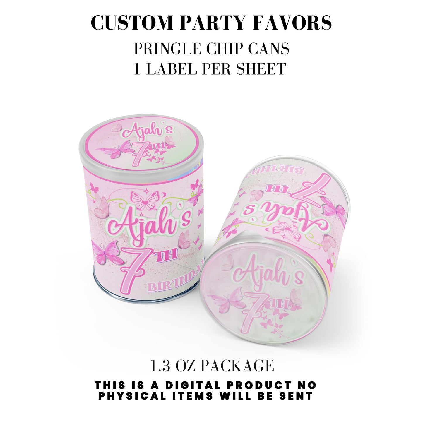 Butterfly Sparkle Pink Birthday Party Favors DFY