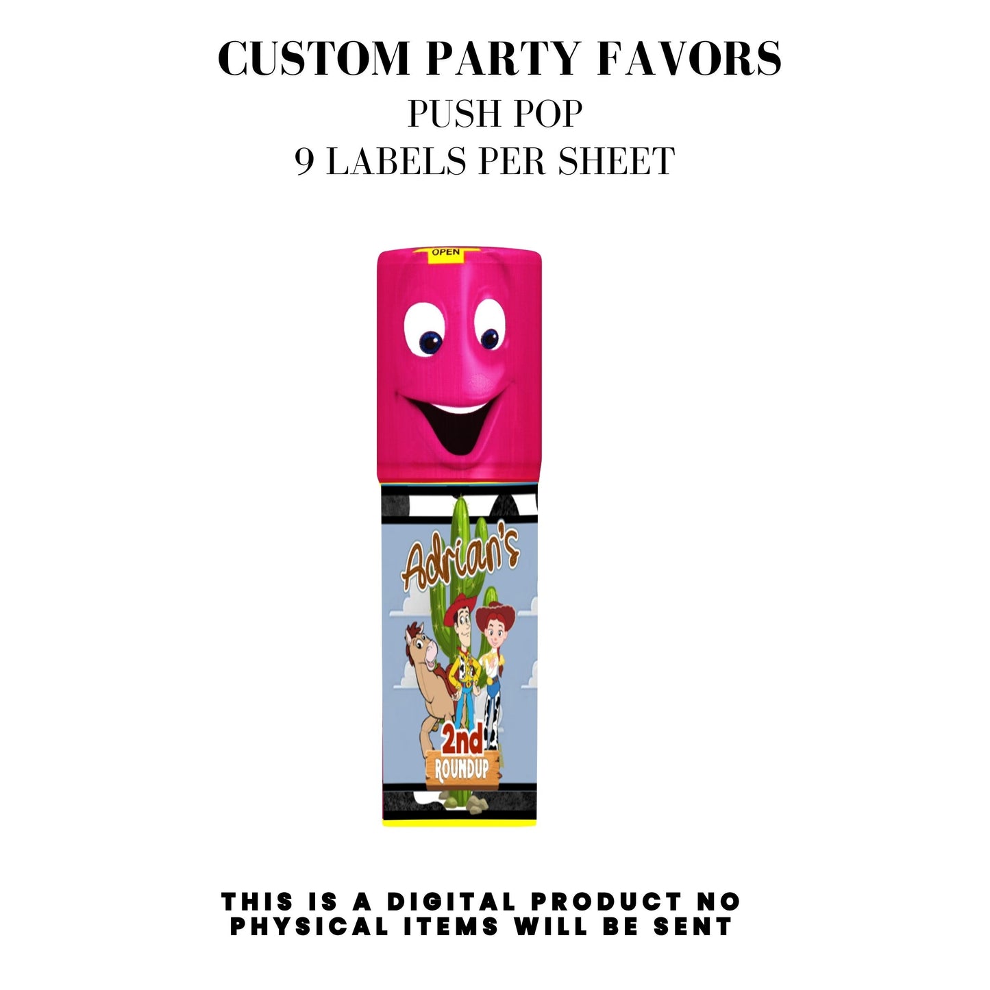 Toy Cowboy Roundup Digital Party Favor DFY