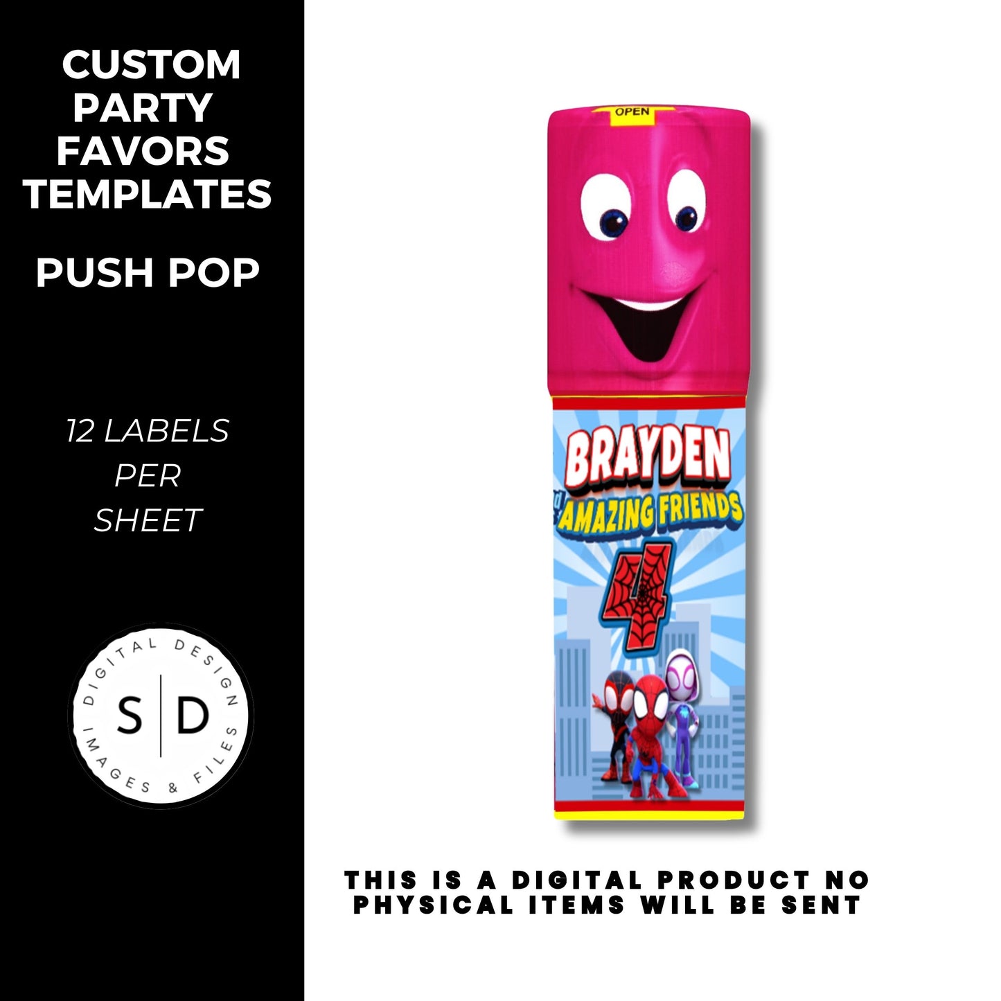 Spidey & Friends Birthday Party Favors DFY